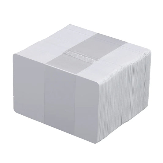 CONFEZIONE DA 100 TESSERE PVC BIANCHE - CON ANTENNA RFID SALTO - 0,80mm - ISO STANDARD