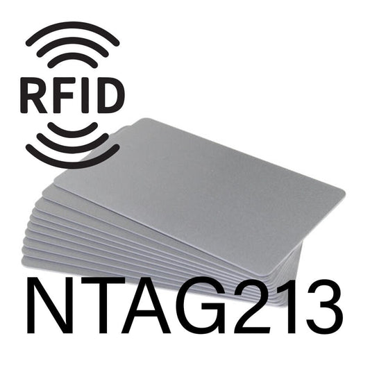 CARD RFID NFC NTAG213 ARGENTO GLITTER 13,56MHZ