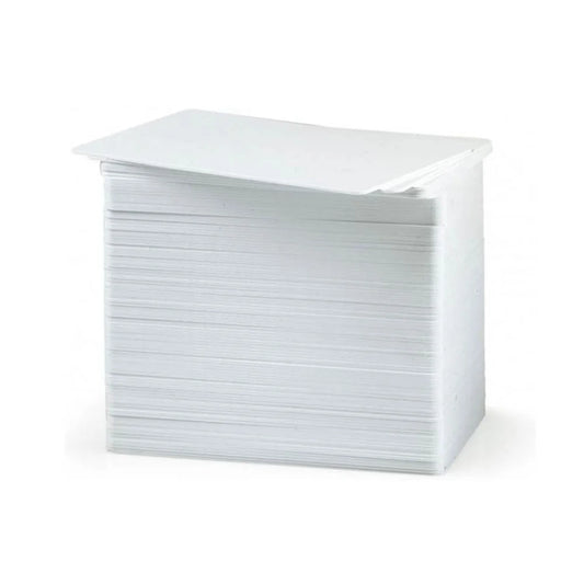 CONFEZIONE DA 100 TESSERE PVC BIANCHE - 0,76mm - ISO STANDARD