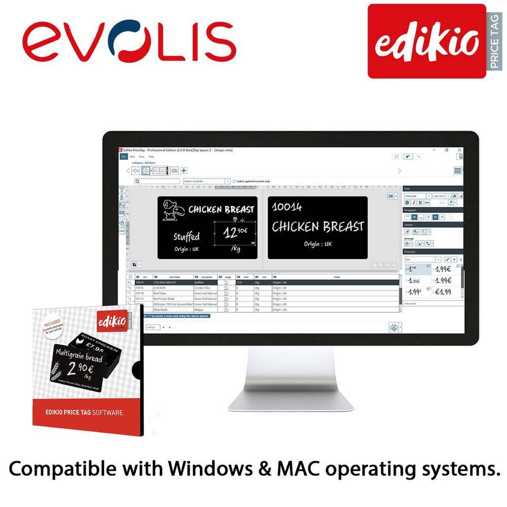 STAMPANTE CARD - EVOLIS EDIKIO ACCESS (CON SOFTWARE + NASTRO BIANCO + FOOD CARDS)