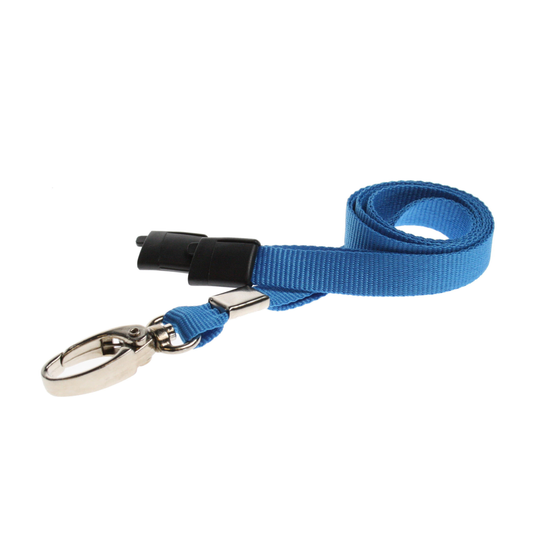 LANYARD CON GANCIO IN METALLO COLORE AZZURRO