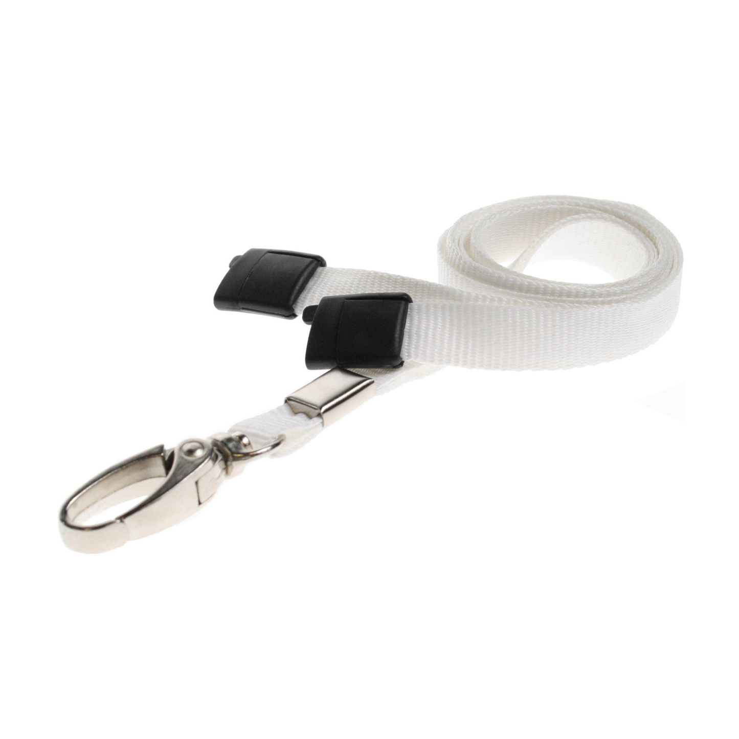 LANYARD CON GANCIO IN METALLO COLORE BIANCO