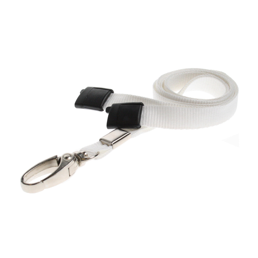 LANYARD CON GANCIO IN METALLO COLORE BIANCO