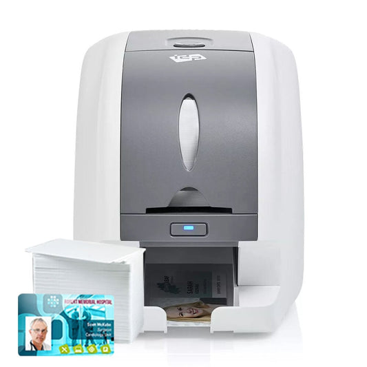 STARTER KIT STAMPANTE CARD - IDP SOLID 310 USB PRINTER 300x1200DPI + SOFTWARE CARDPRESSO + NASTRO A COLORI + 100 CARD PVC + INSTALLAZIONE E CORSO