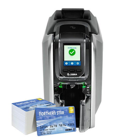 STAMPANTE CARD - ZEBRA ZC300 USB + ETHERNET + LICENZA SOFTWARE OMAGGIO (IVA INCLUSA)